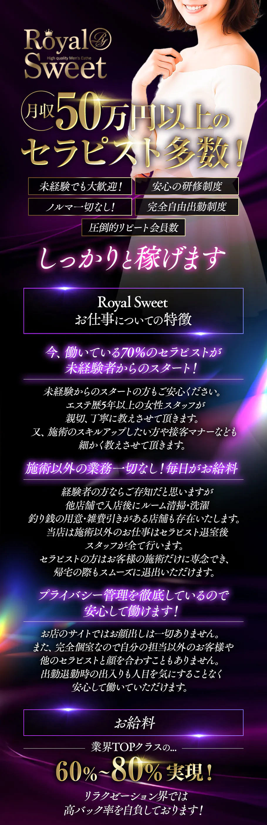 堺筋本町メンズエステ求人 ROYAL SWEET(ロイヤルスイート)のPICK UP写真1
