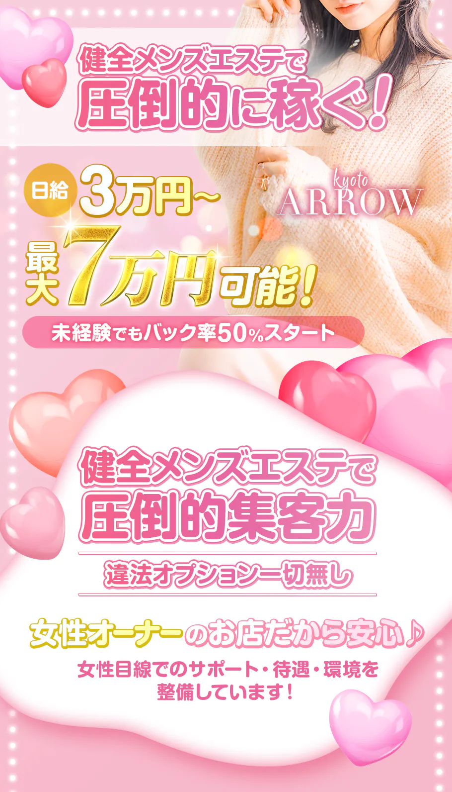 京都駅周辺メンズエステ求人 ARROW京都のPICK UP写真1